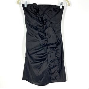 VTG Gunne Sax 2 by Jessica McClintock Strapless Black Mini Bodycon Dress Size 3